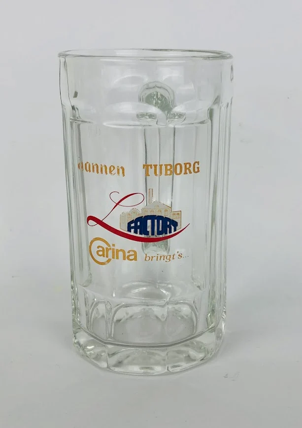 6 x Hannen / Tuborg Bierkrug Glas 0,2l