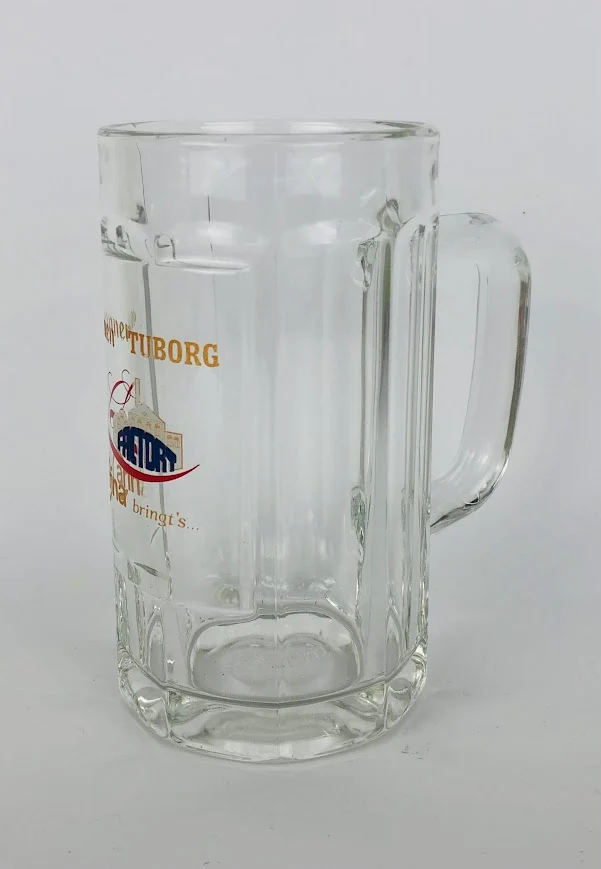 6 x Hannen / Tuborg Bierkrug Glas 0,2l