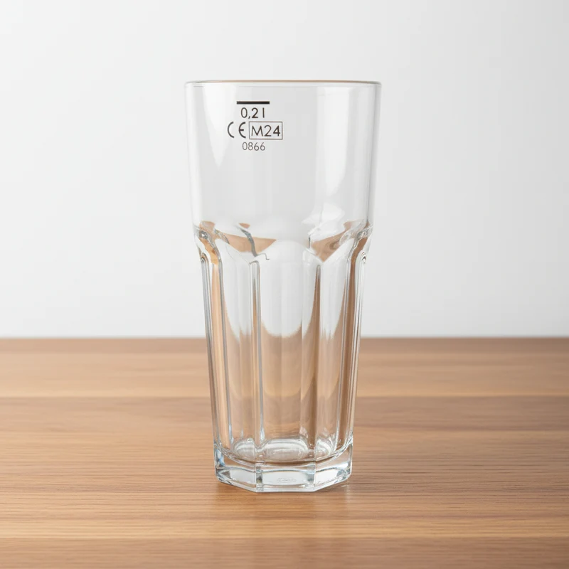 Kunststoffglas Longdrink 0,2L | CE Eichung | 2-er Set