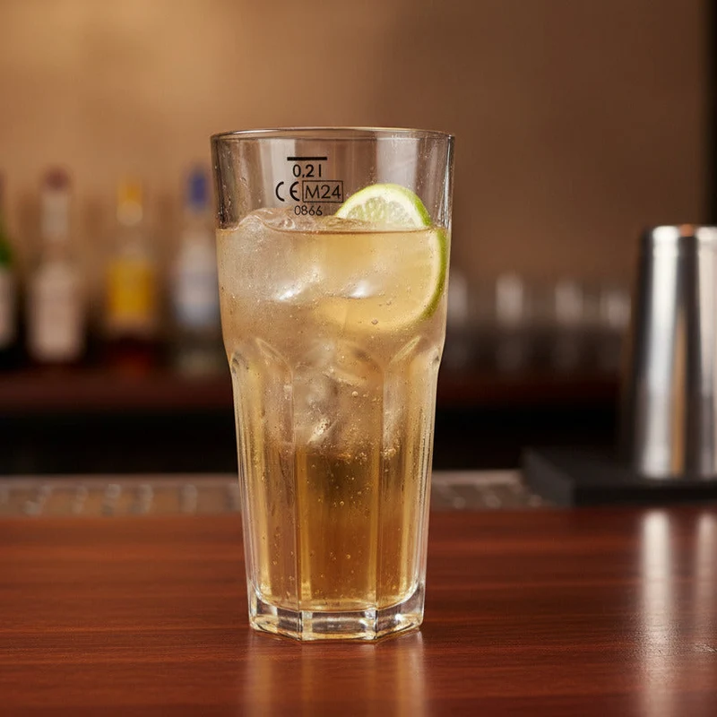 Kunststoffglas Longdrink 0,2L | CE Eichung | 2-er Set
