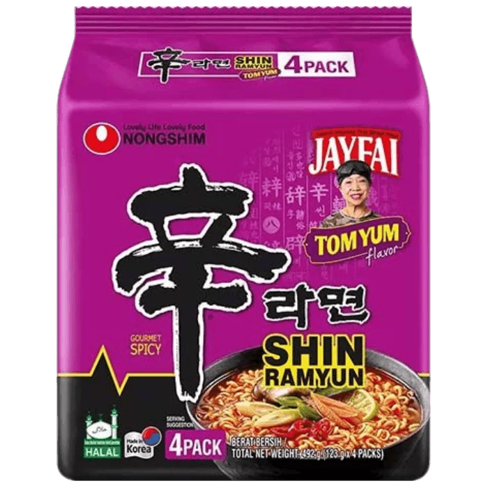 NONGSHIM Shin Ramyun Tom Yum Scharfe Instant Nudeln 4x123g