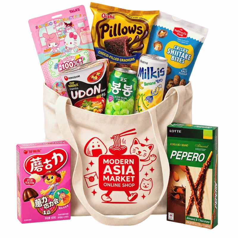 MAM Korean Picnic Bundle Korean Snacks & Drinks mit Pepero Milkis & Nongshim