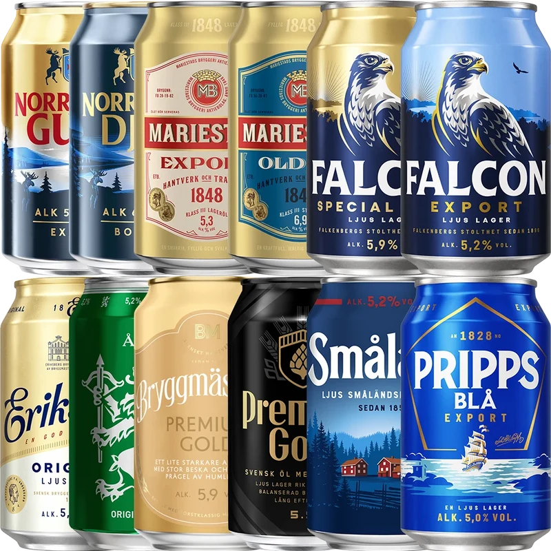 Schwedisches Bier MIX 24x0,33L Dose zzgl. DPG Pfand