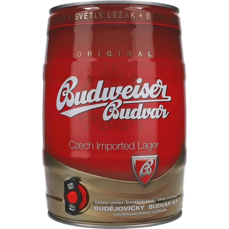 Budweiser Lager 5 % 5L FASS