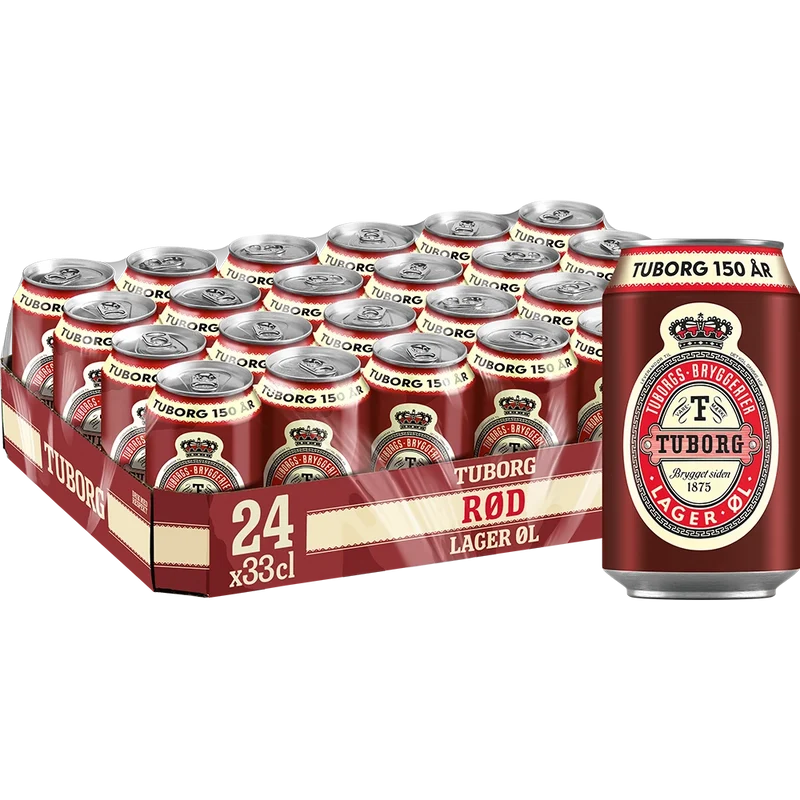 Tuborg Rød 4,3% 24x0,33L Dose zzgl. DPG Pfand