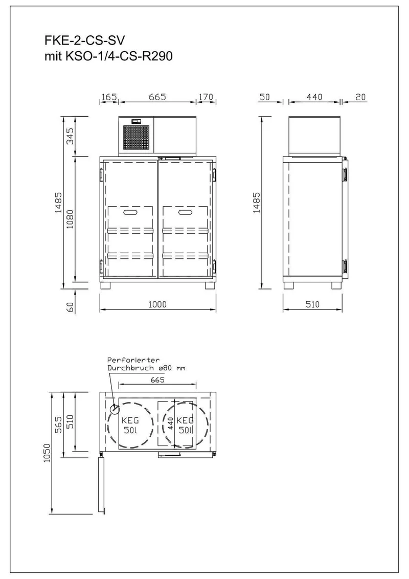 Fasskühler FKE - für 2-10 Fässer - "Edelstahl"