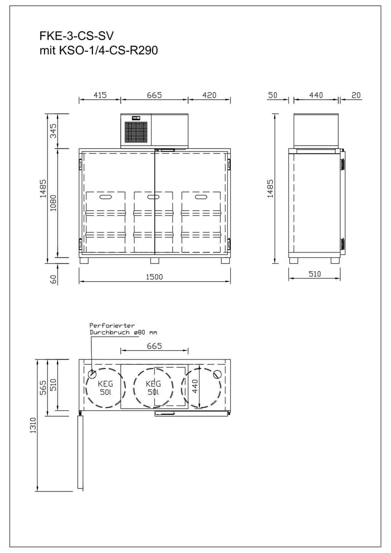 Fasskühler FKE - für 2-10 Fässer - "Edelstahl"