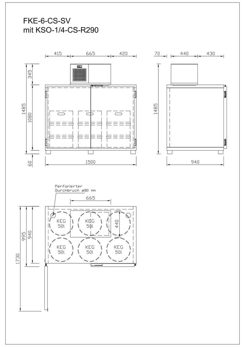Fasskühler FKE - für 2-10 Fässer - "Edelstahl"