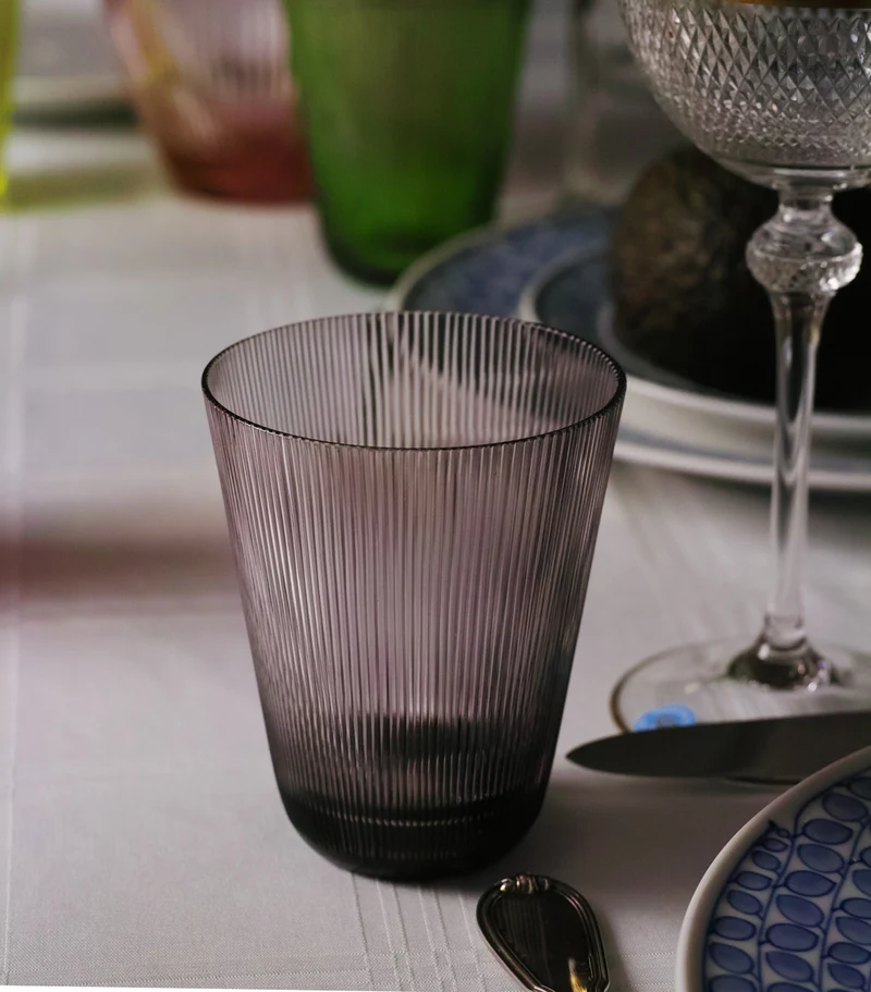 SANSIBAR - amethyst, Becher 107 mm, Linienschliff