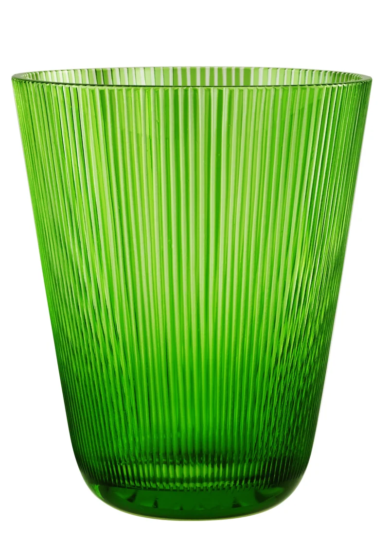 SANSIBAR - smaragd, Becher 107 mm, Linienschliff