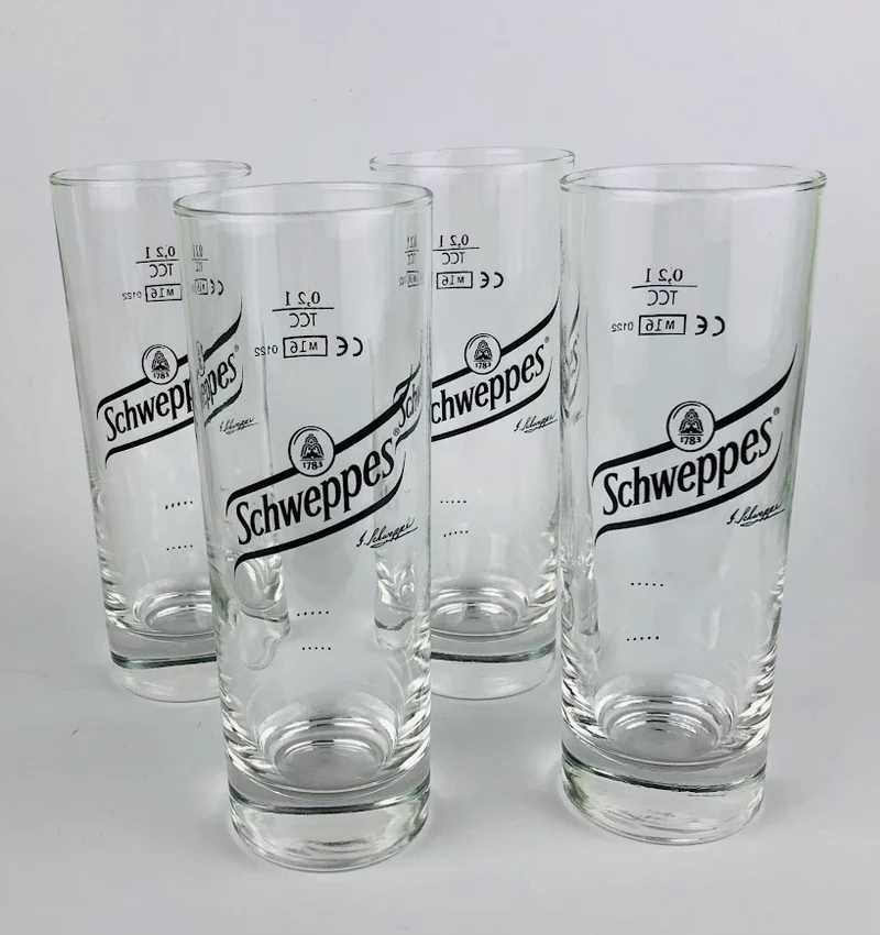 4 x Schweppes Gläser 0,2l