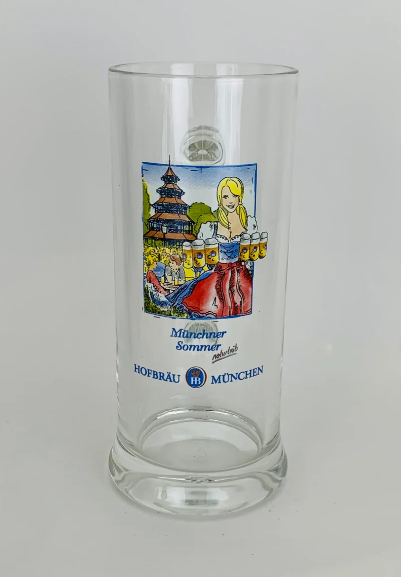 HB Münchner Sommer Bierkrug 0,5l / Oktoberfest Bier krug HOFBRÄU MÜNCHEN