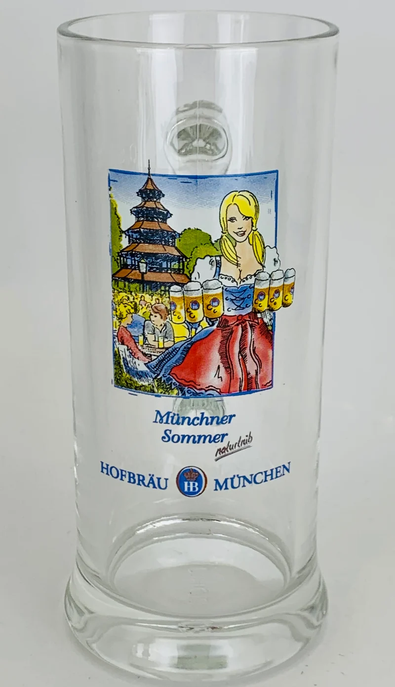 HB Münchner Sommer Bierkrug 0,5l / Oktoberfest Bier krug HOFBRÄU MÜNCHEN