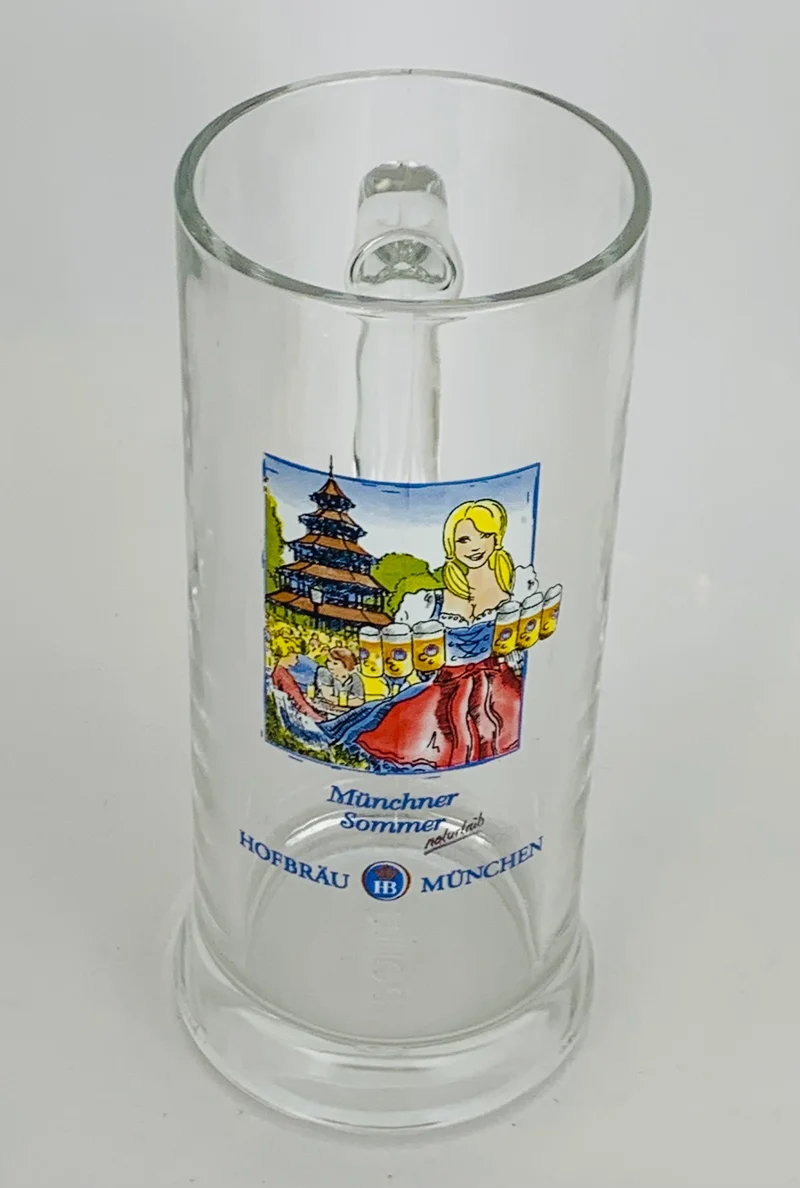 HB Münchner Sommer Bierkrug 0,5l / Oktoberfest Bier krug HOFBRÄU MÜNCHEN