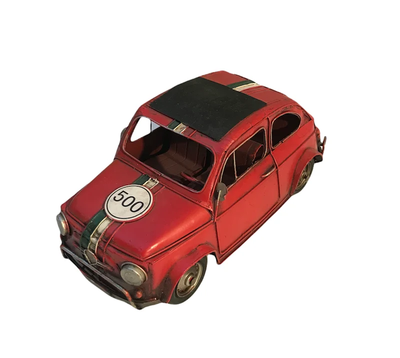 Fiat 500 Oldtimer Auto In Rot Blechauto