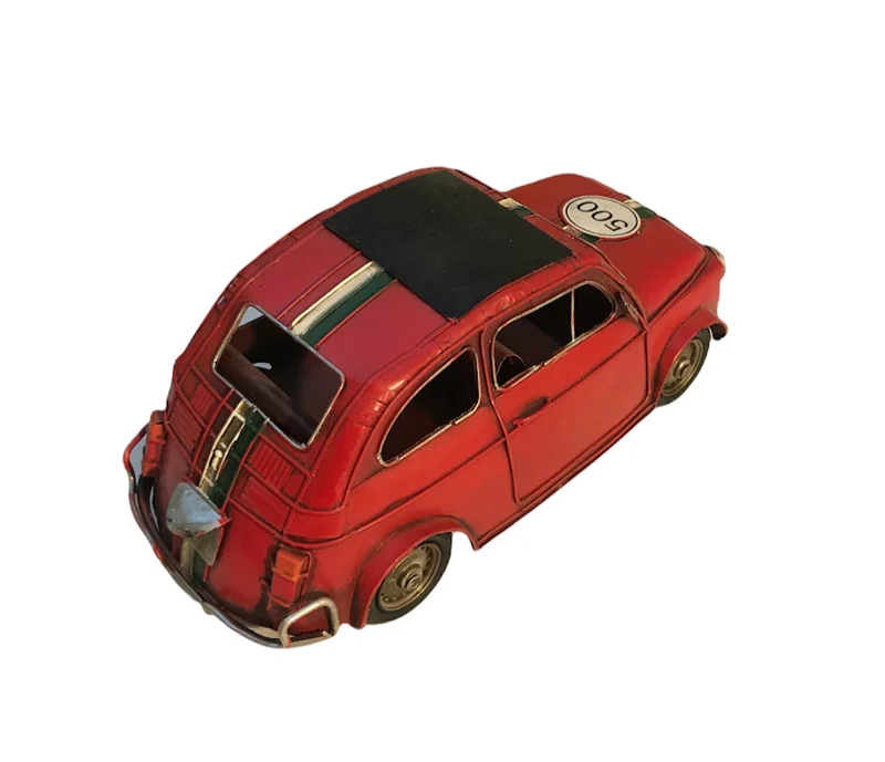 Fiat 500 Oldtimer Auto In Rot Blechauto