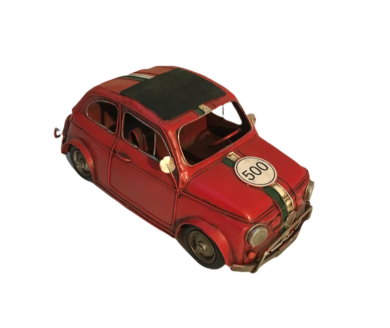 Fiat 500 Oldtimer Auto In Rot Blechauto