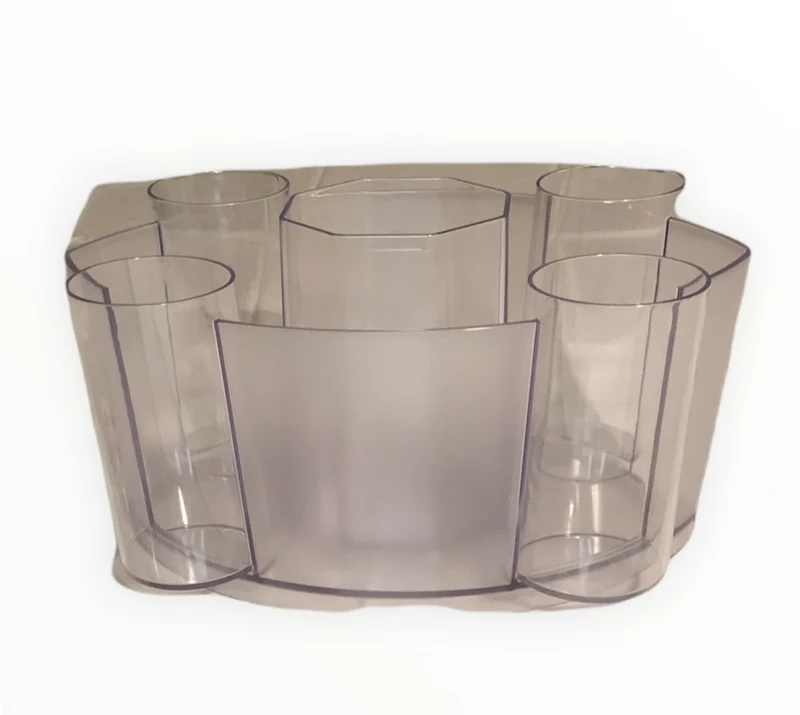 Flaschenkühler aus Plexiglas für 1 Flasche und 4 Gläser