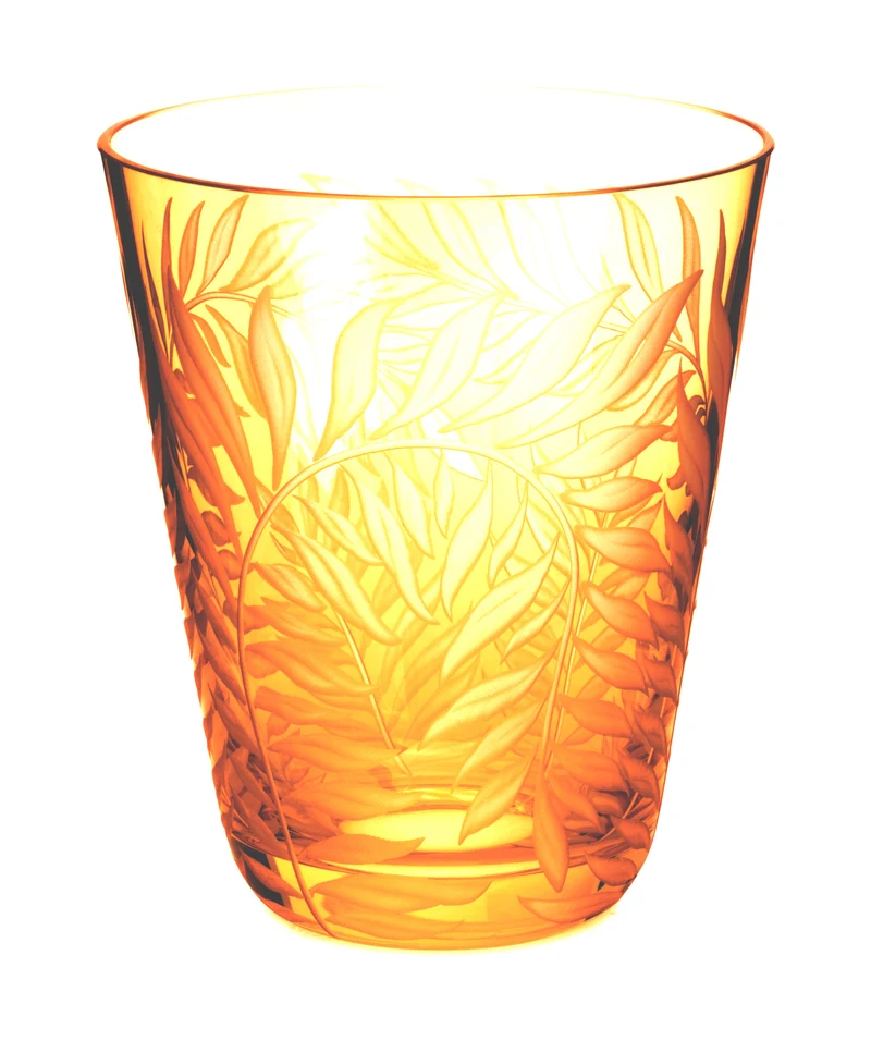 FEUILLES mandarin, Gravur 'Feuilles' - Becher 107 mm