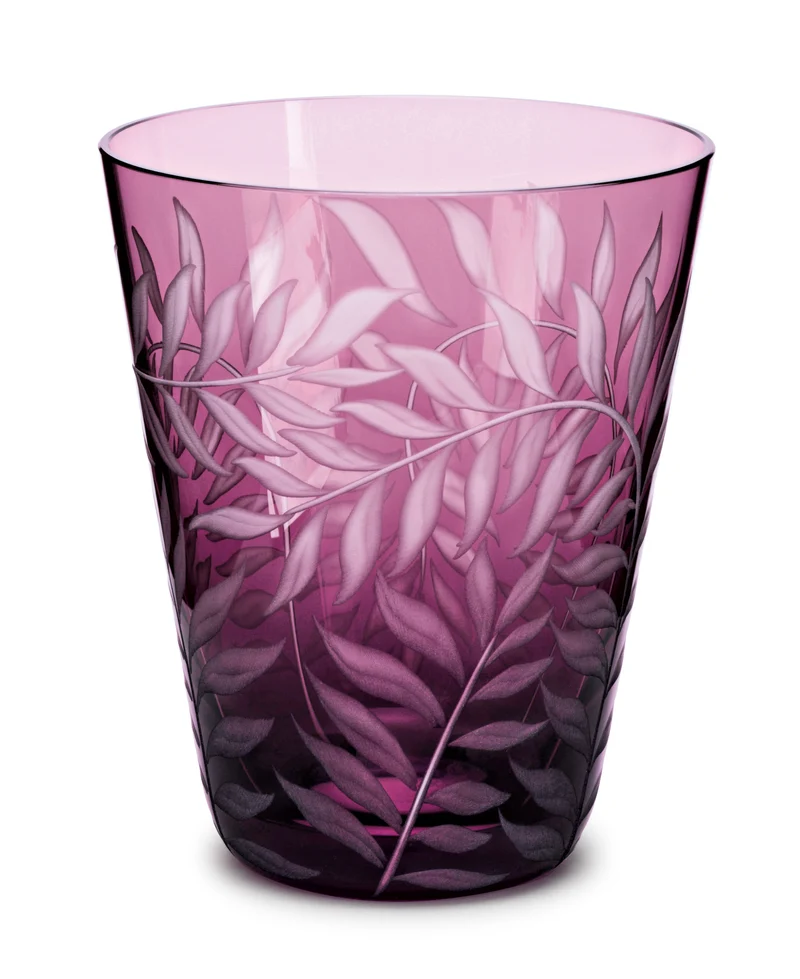 FEUILLES amethyst, Gravur 'Feuilles' - Becher 107 mm