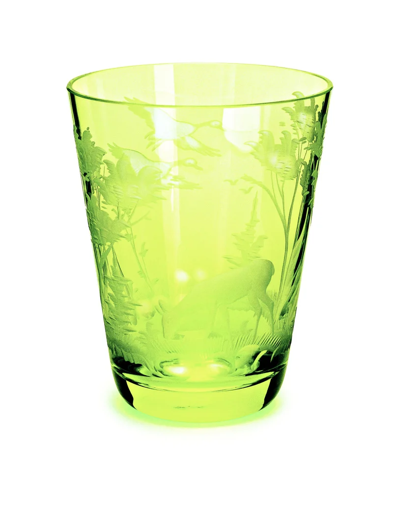 SCHLIERSEE farbdiamant, Gravur 'Reh & Wildente' - Becher 107 mm