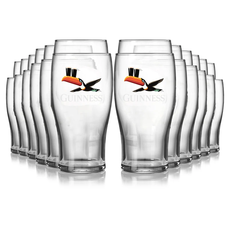 Guinness Gilroy Flying Toucan Pint Glass - 24 Pack