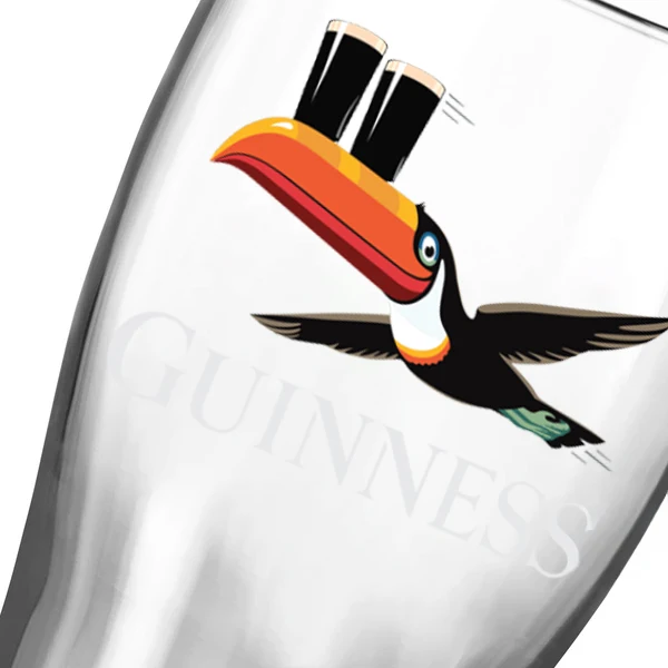 Guinness Gilroy Flying Toucan Pint Glass - 12 Pack