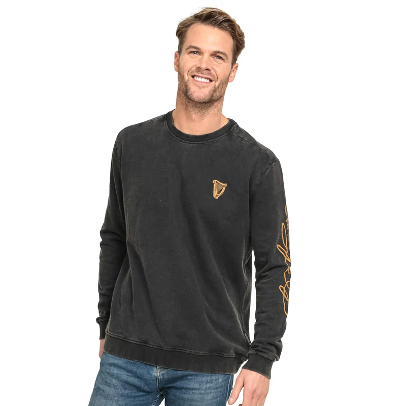 Guinness Signature Sleeve Unisex Black Sweatshirt