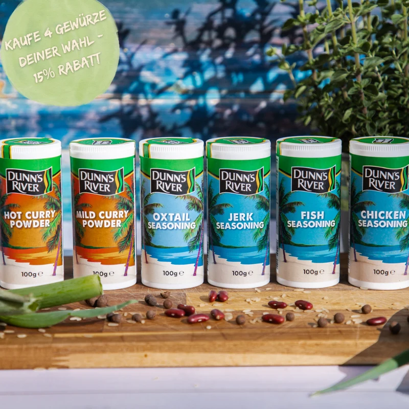 Dunn's River Curry Powder hot - Karibische Currymischung (mittelscharf)