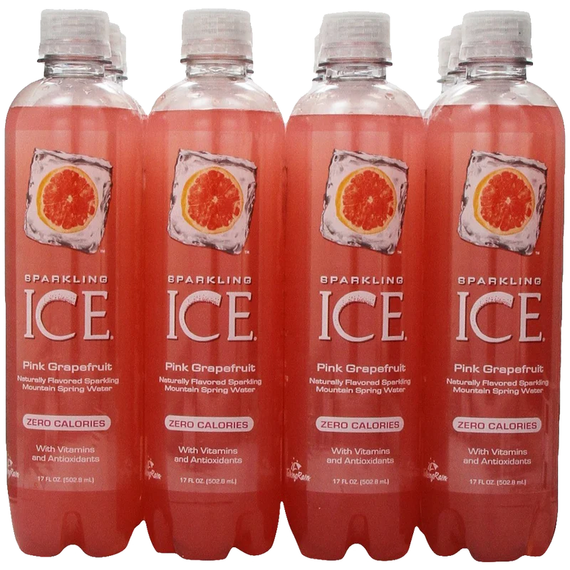 Craft Sparkling Ice Spring Water Pink Grapefruit 17-Ounce Bottles