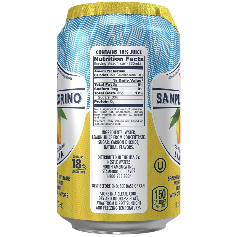 Craft San Pellegrino Sparkling Fruit Beverages Limonata-Lemon