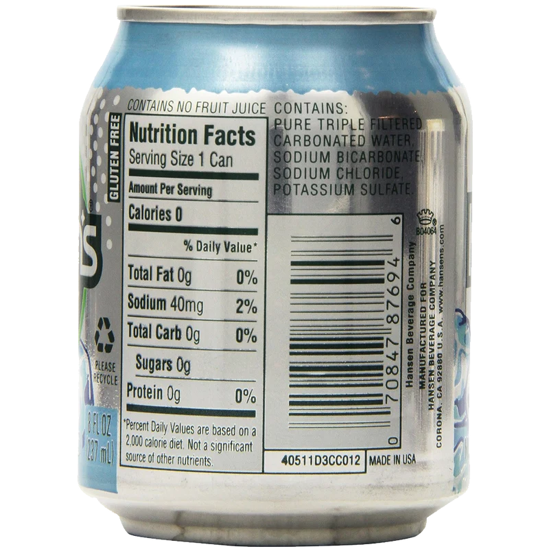 Craft Hansen's Club Soda 8 Ounce Cans