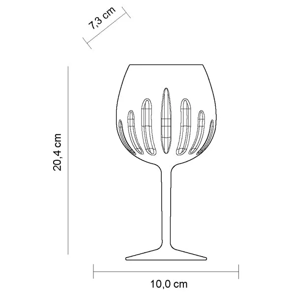 Kunststoffglas Cocktaillglas Epok | mit Facetten | 2-er Set