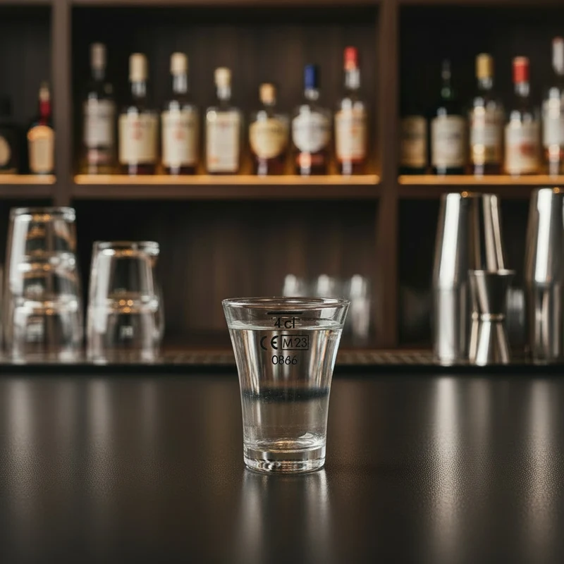 Kunststoffglas Schnapsglas Shot Glen 4 cl | CE Eichung | 6-er Set