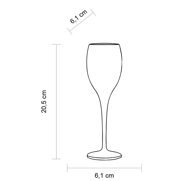 Kunststoffglas Champagner Sekt | Opale 0,1L | 2-er Set