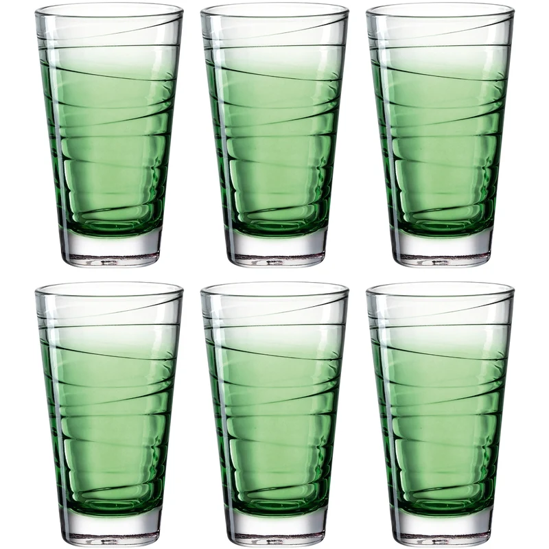 Trinkglas VARIO STRUTTURA 280 ml grün 6er-Set