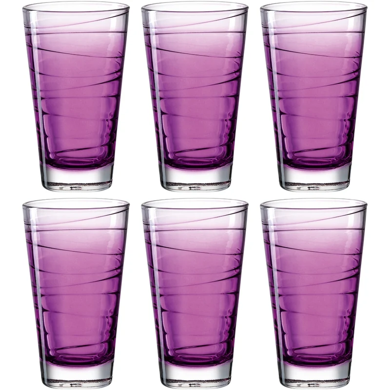 Trinkglas VARIO STRUTTURA 280 ml violett 6er-Set