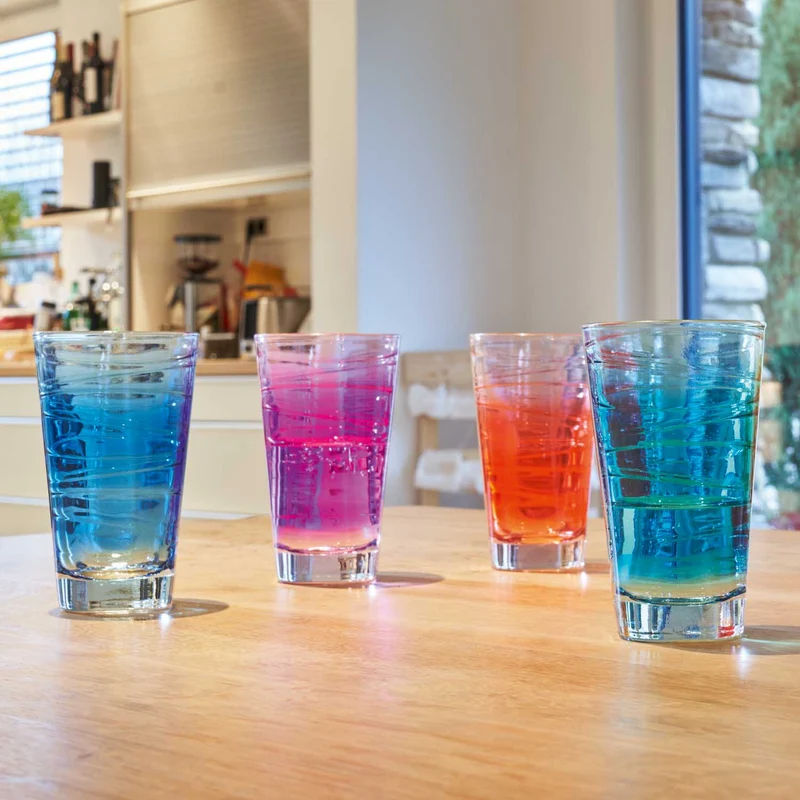 Trinkglas VARIO STRUTTURA 280 ml blau 6er-Set