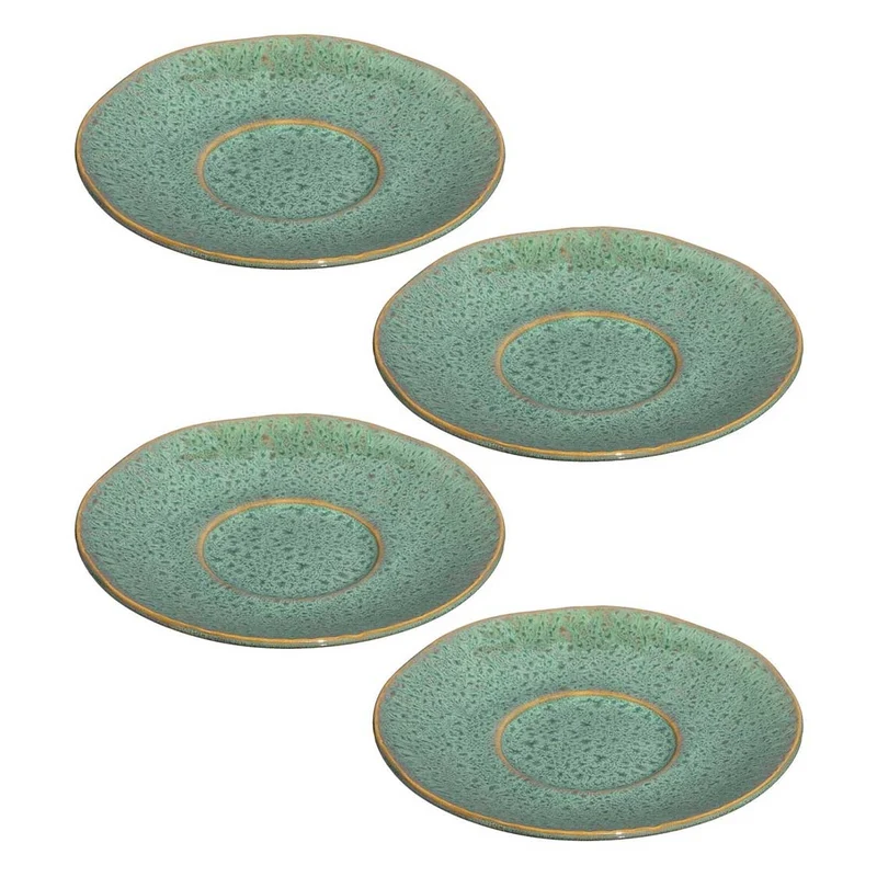 Keramikuntertasse MATERA 15 cm grün 4er-Set