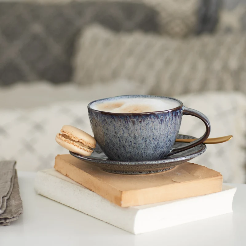Keramiktasse MATERA 290 ml anthrazit 4er-Set