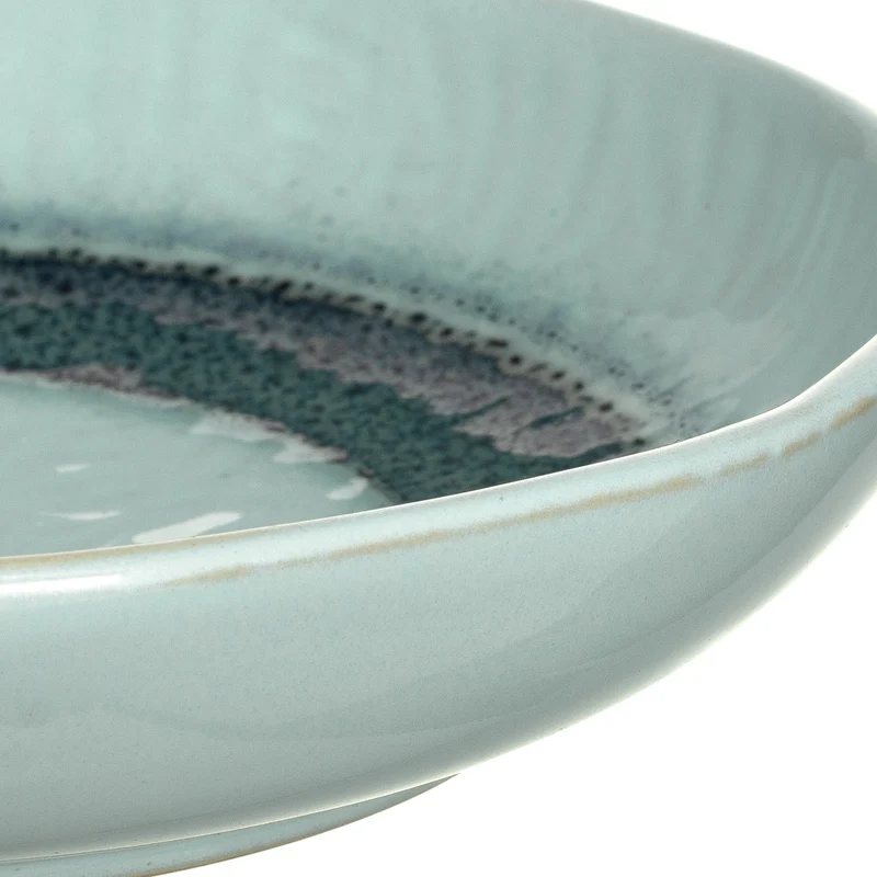 Keramikteller MATERA 21 cm blau tief 6er-Set