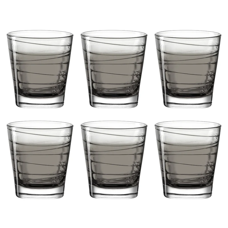Trinkglas VARIO STRUTTURA 250 ml anthrazit 6er-Set
