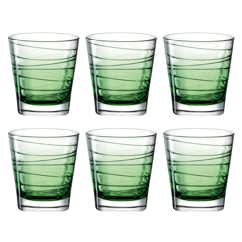 Trinkglas VARIO STRUTTURA 250 ml grün 6er-Set