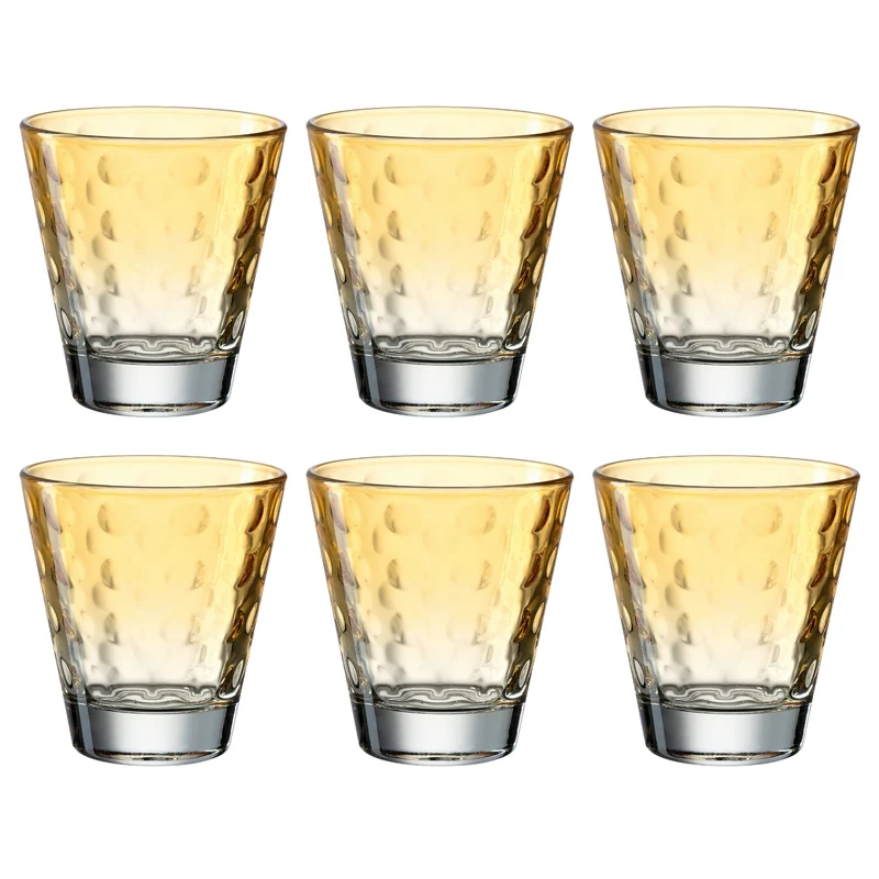 Trinkglas OPTIC 215 ml apricot 6er-Set
