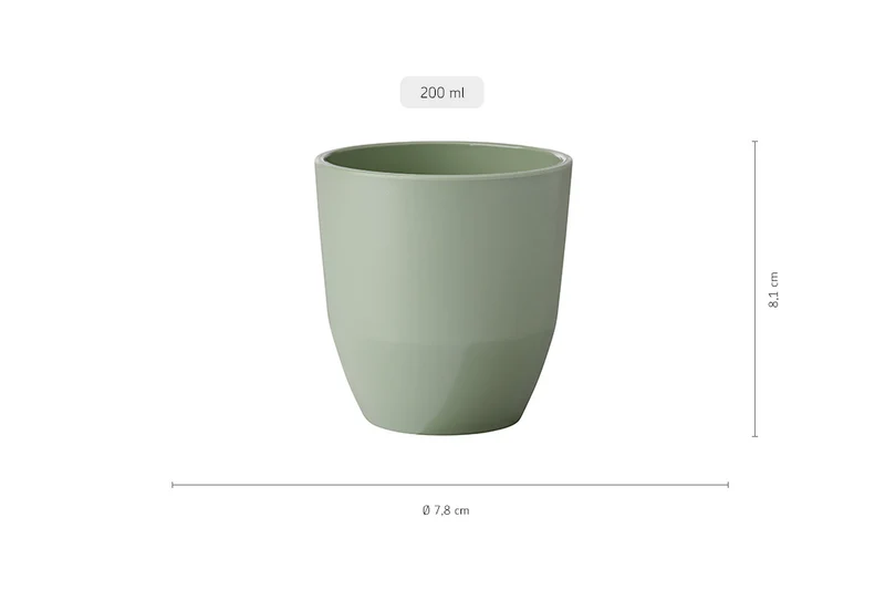 Mepal Geschirrset Silueta Nordic Sage 8-teilig / 2 Personen - 2 Teller, 2 tiefe Teller, 2 Schalen und 2 Becher