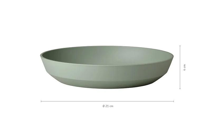Mepal Geschirrset Silueta Nordic Sage 8-teilig / 2 Personen - 2 Teller, 2 tiefe Teller, 2 Schalen und 2 Becher