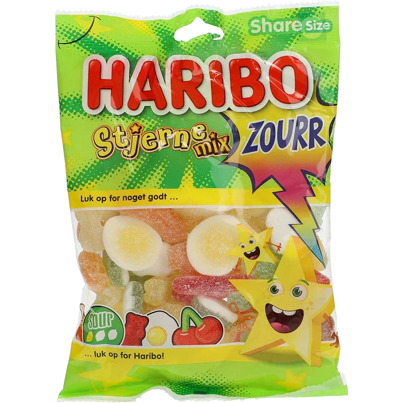 Haribo DK Stjerne Mix Zourr