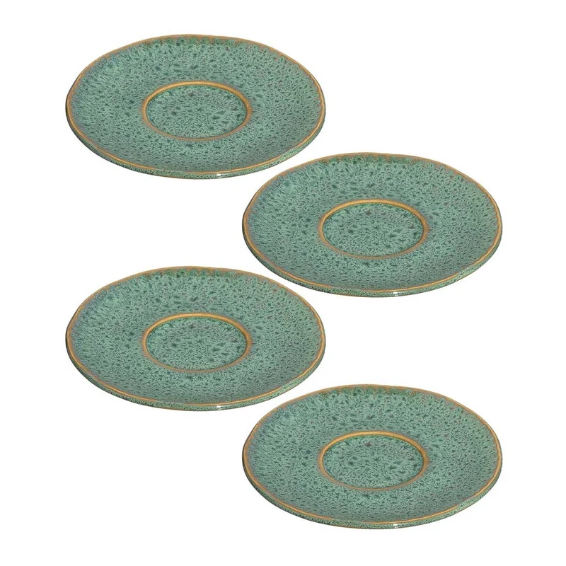 Keramikuntertasse MATERA 11 cm grün 4er-Set