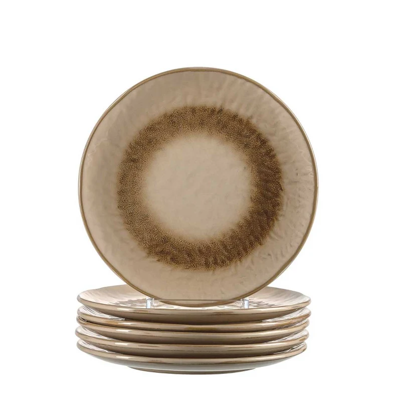 Keramikteller MATERA 23 cm beige 6er-Set