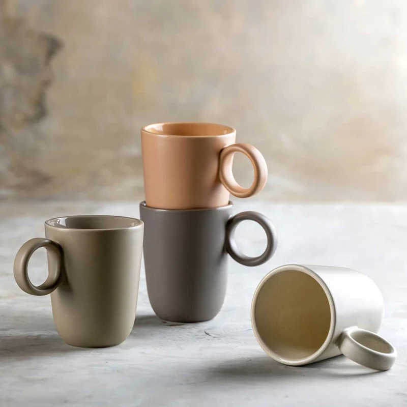 Keramiktasse ROMA 400 ml taupe 6er-Set